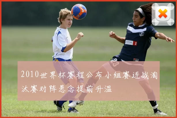 2010世界杯赛程公布小组赛连战淘汰赛对阵悬念提前升温